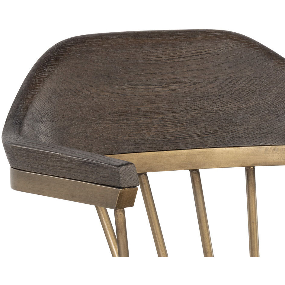 Demi Distressed Brown Dining Armchair